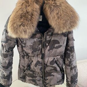 Sam New York Camo Fitted Puffer Jacket